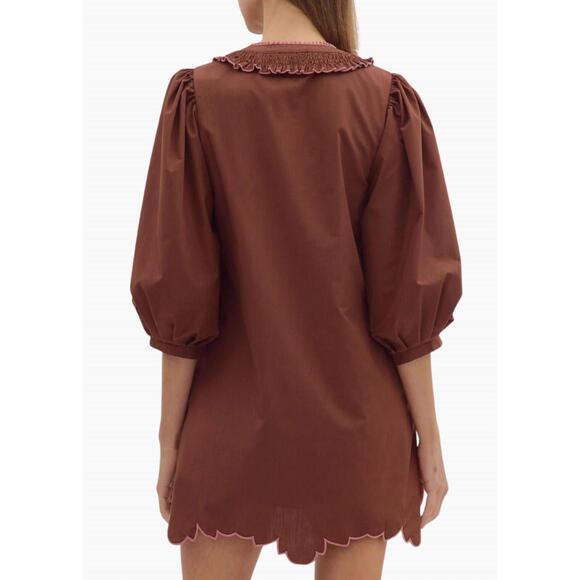 NEW ENTRO newberry mini dress in chocolate - Picture 4 of 7